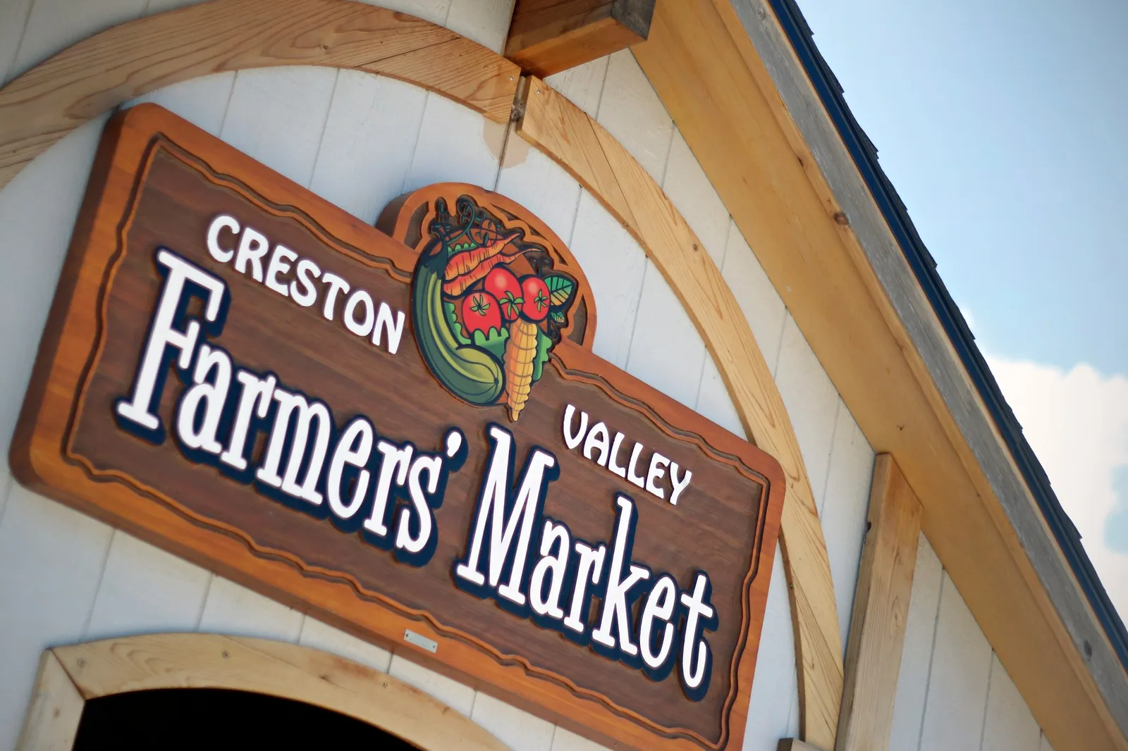 Creston Valley Farmers' Market vendors and community gathered at the market